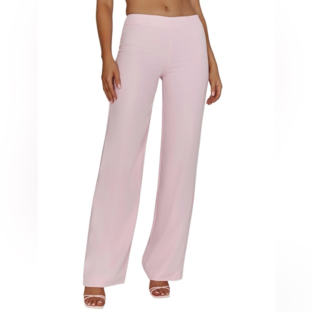 NWT Meshki Laurie Low Rise Suiting Pant - Blush Pink